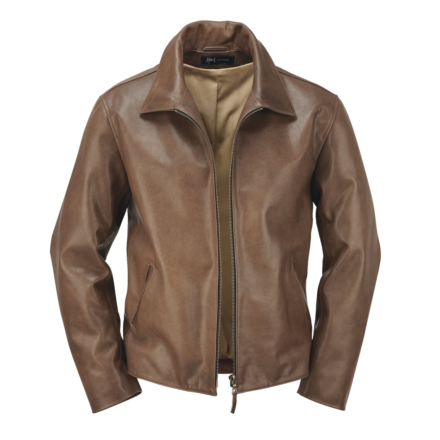 Hack Men S Cow S Leather Jacket Medium Brown Manufactum