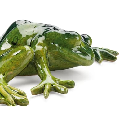 Green Tree Frog Porcelain Figurine