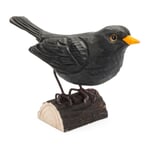 Solsort i lindetræ håndskåret