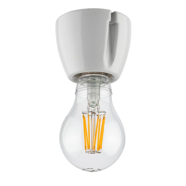 Wand- en plafondlamp Blank, Eén, recht