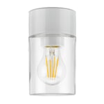 Wall and Ceiling Light Cylinder No. Three White/Clear