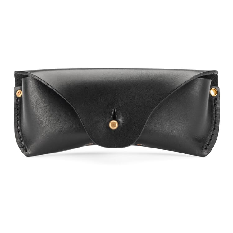 Étui à lunettes en cuir sellier