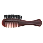 Beard comb with integrated brush