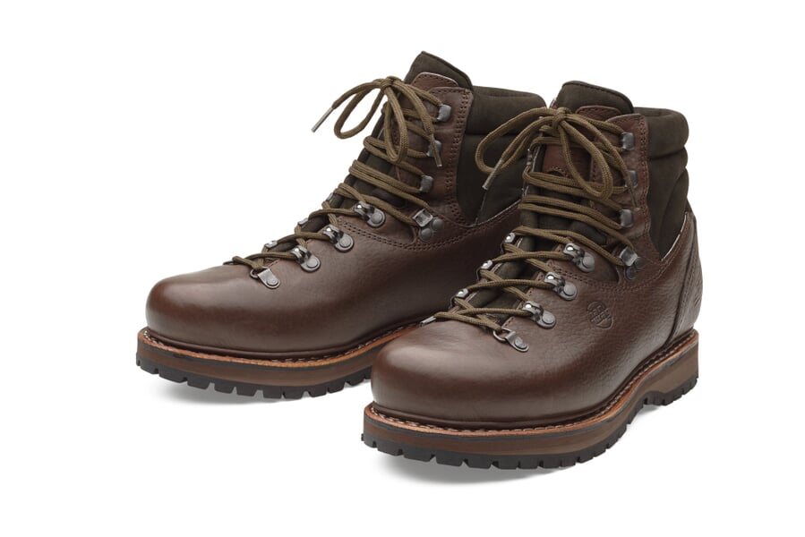 Herren-Wanderschuh Yakleder Dunkelbraun