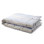 Duvet Cover Made of Linen Blue Striped 135 × 200 cm