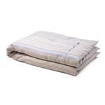 Duvet Cover Made of Linen Red and Blue Striped 155 × 220 cm