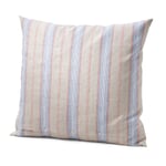 Pillow Case Made of Linen Red and Blue Striped 78 × 80 cm