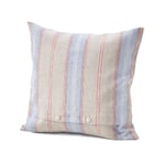 Pillow Case Made of Linen Red and Blue Striped 40 × 40 cm