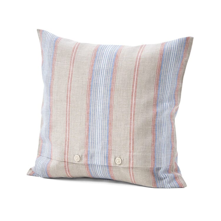Pillowcase linen striped, Red blue stripe