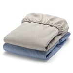 Fitted Sheets Made of Linen Natural 90 × 200 cm