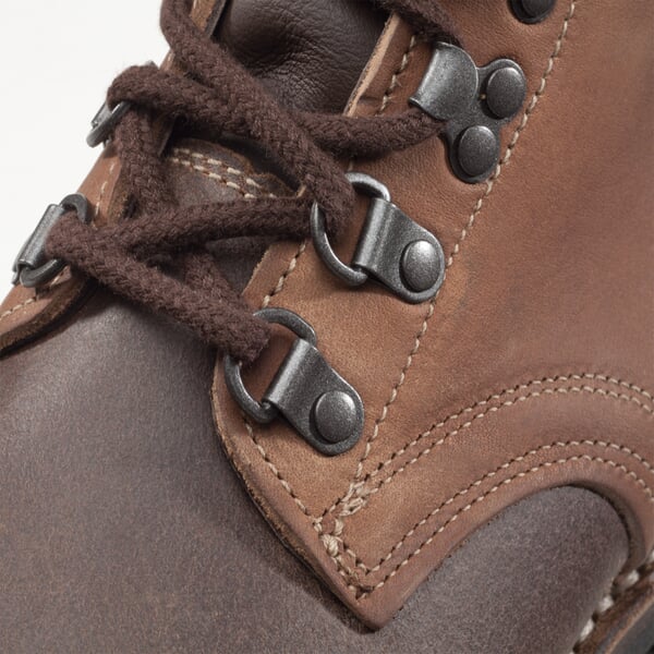 Arbeitsstiefel Juchtenleder Braun, Detailsicht