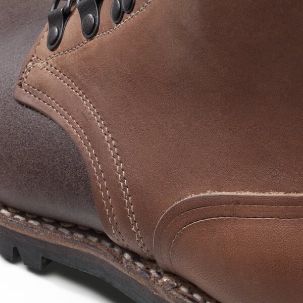 Arbeitsstiefel Juchtenleder Braun, Detailsicht