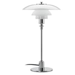 Louis Poulsen table lamp opal glass PH 2/1 Chrome plated