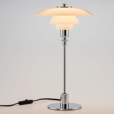 Louis Poulsen PH 3/2 table lamp, chrome plated