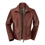 Men horse leather jacket pull up Brown