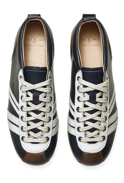 Leather sports shoe Dark blue