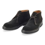 Chaussure pour homme en cuir velours Marron foncé