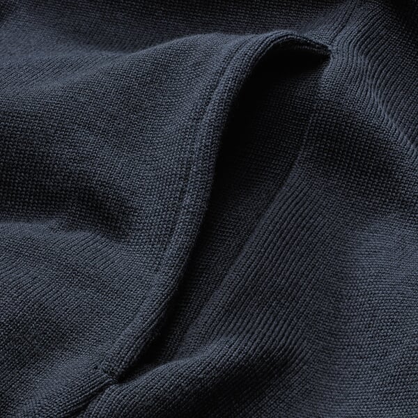 Heren vest Donkerblauw, close-up