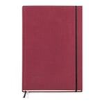 Memo Book with Cardboard and Linen Cover A4 Deep Red