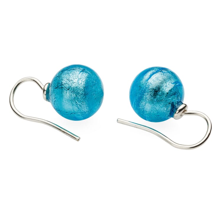 Pendentif d'oreille en verre de Murano, Turquoise