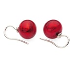 Boucles d'oreilles en verre de Murano Rouge