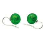 Pendentif d'oreille en verre de Murano Vert