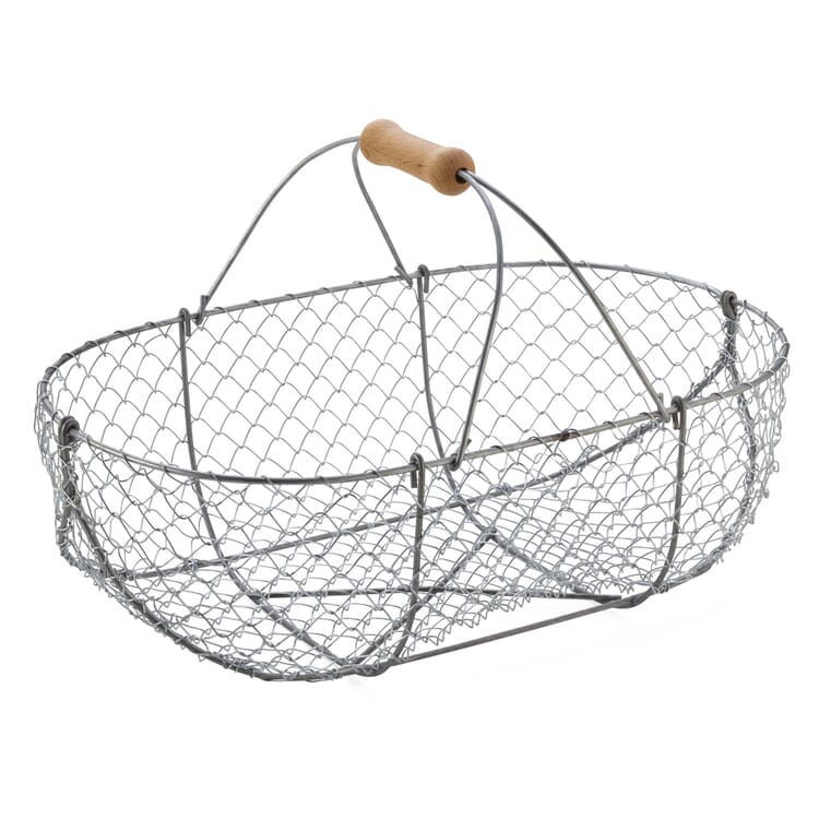 Woven wire basket
