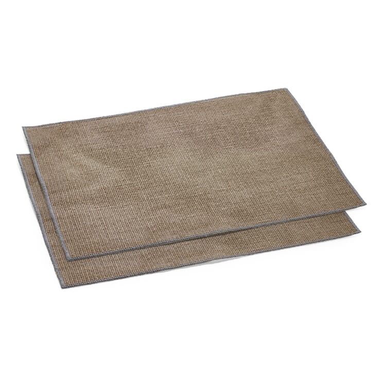 Placemat pure linen starched, Light gray