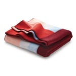 Røros lambswool blanket Bauhaus style Red