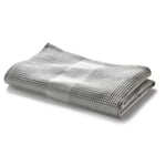 Shower Towel Waffle Fabric Made of Half Linen Light Gray