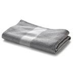 Shower towel waffle piqué half linen Gray