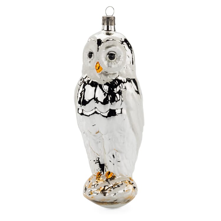 Lauscha glas ugle stor traditionel