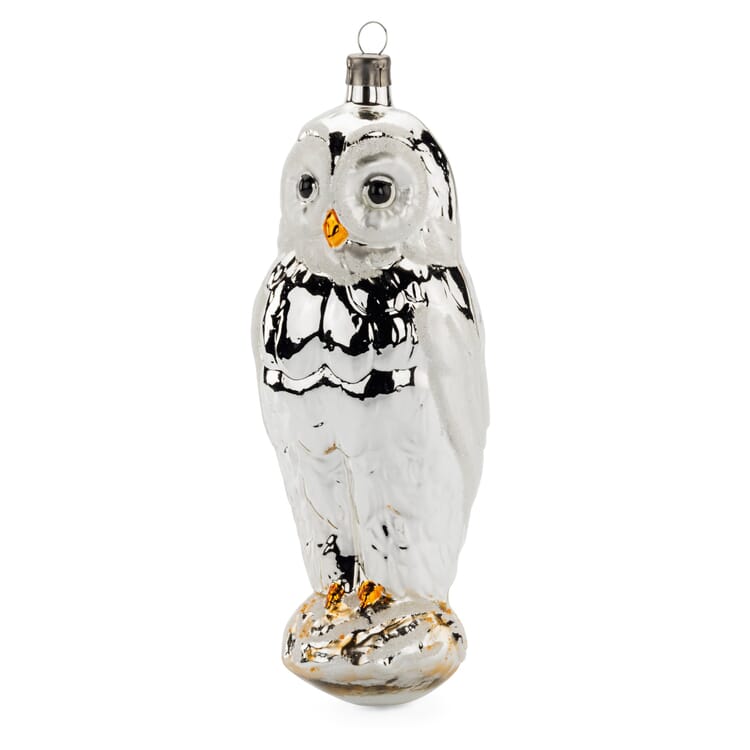 Lauscha glass owl large traditional
