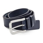 Cintura in pelle di vacchetta Blu scuro