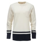 Sweatshirt by Armor lux Ecru-Navy Blue