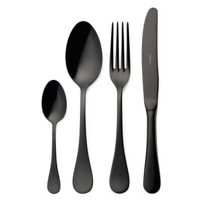 Besteck Deparis Schwarz, L 14 – 23,5 cm, 260 g (Set), Edelstahl 18/10 ...