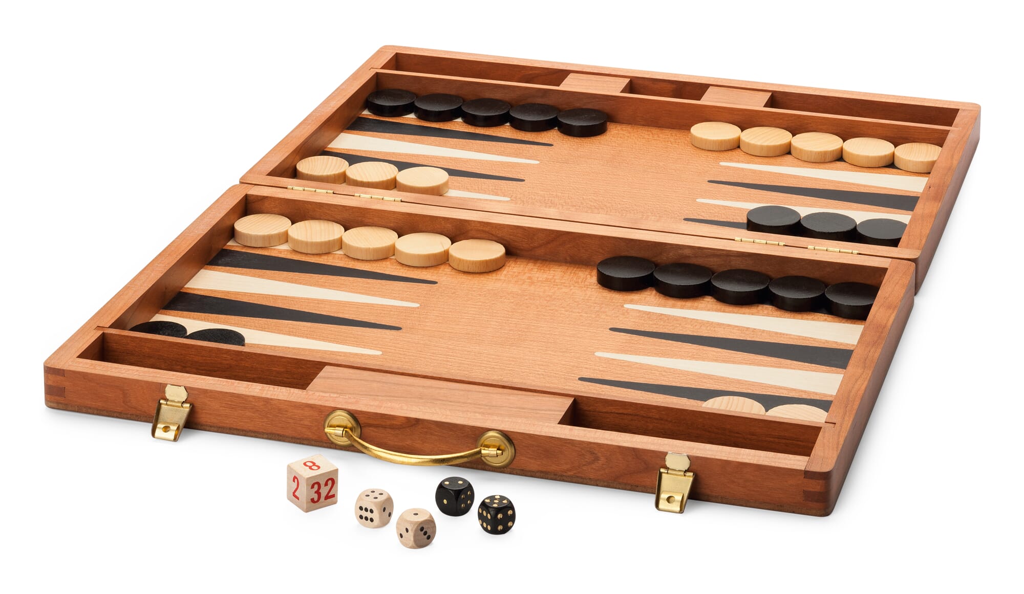 goud eigendom dek Backgammonspel Kersenhout | Manufactum