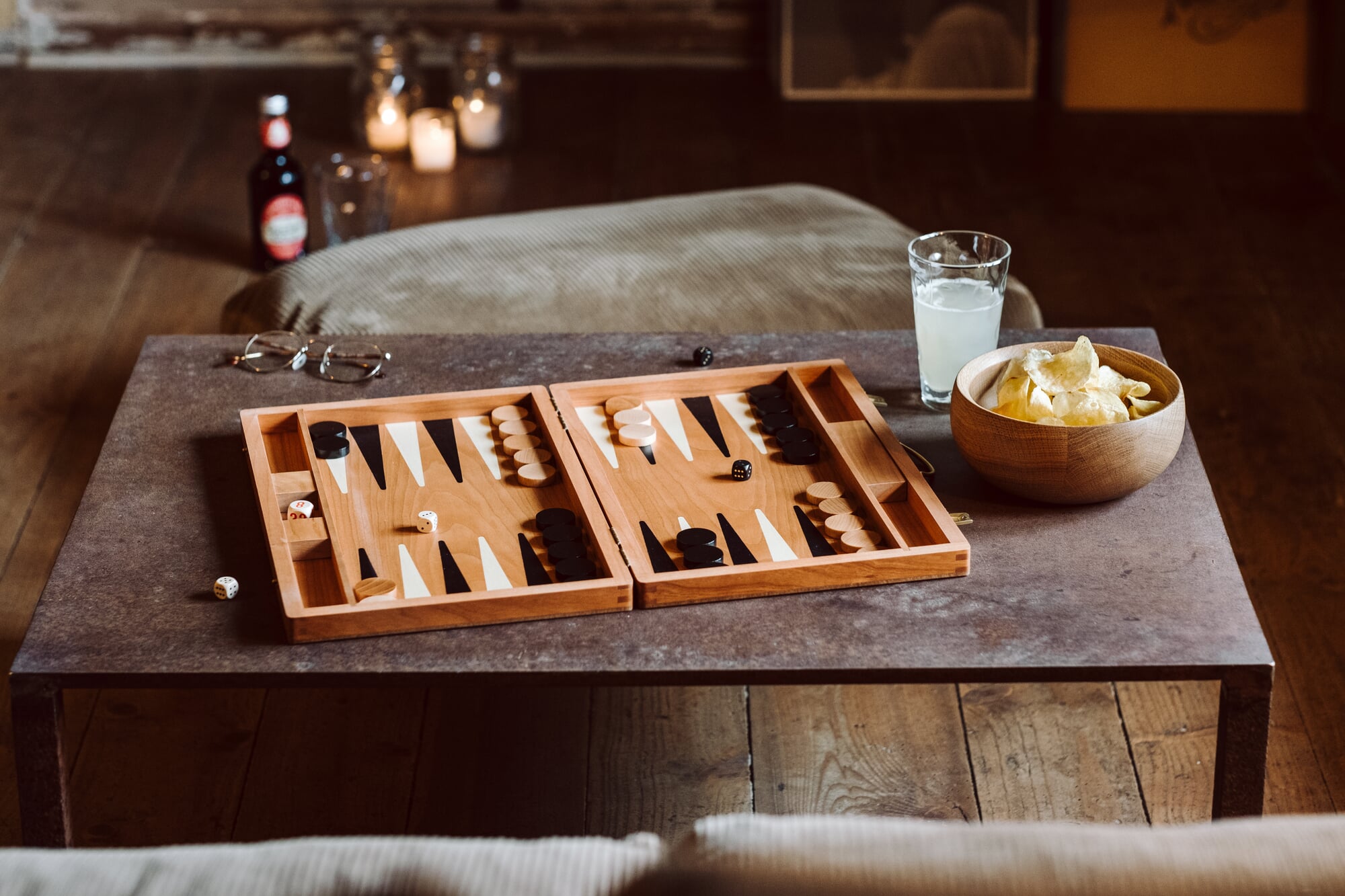 Jeu De Backgammon En Bois Avec étoile De David - Plateau 48 Cm - Marque Gross Meister