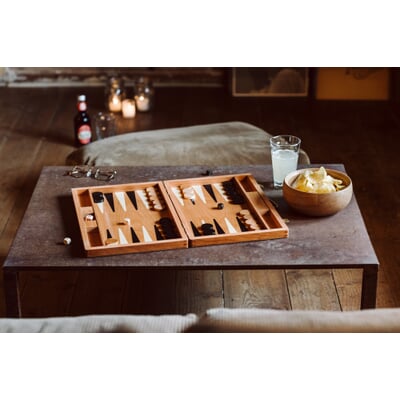 Jeu De Backgammon Mercedes-Benz - Plateau Verre Et Bois Gross Meister - Neuf