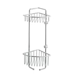 Shower Basket for Corners Made of Chrome-Plated Brass