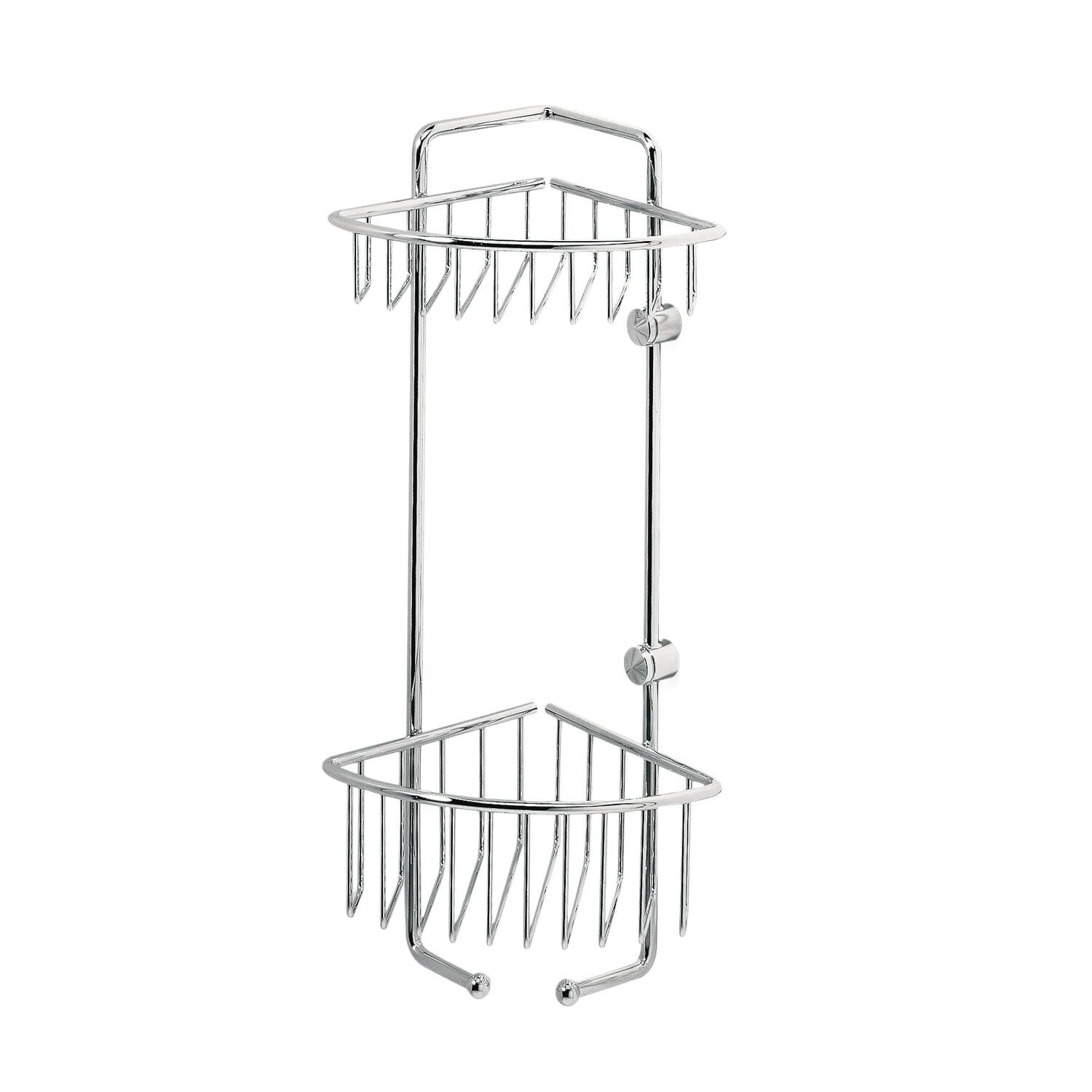 Shower Basket for Corners Made of ChromePlated Brass Manufactum
