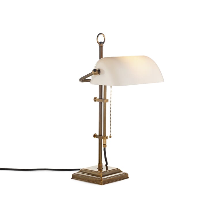 Lampe de banquier, Blanc