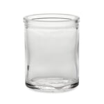 Tall glass tea light holder Clear glass