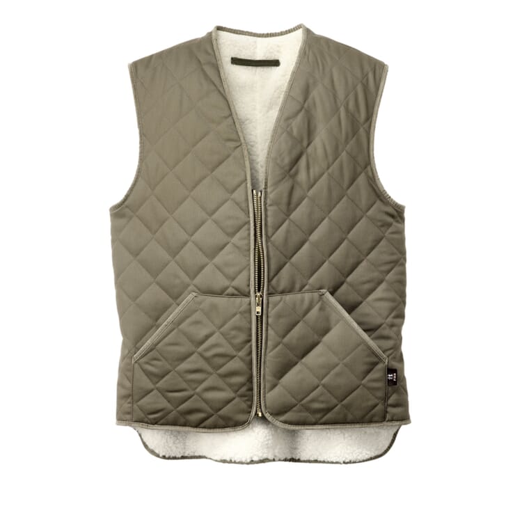 Gilet de travail doublé laine, Olive