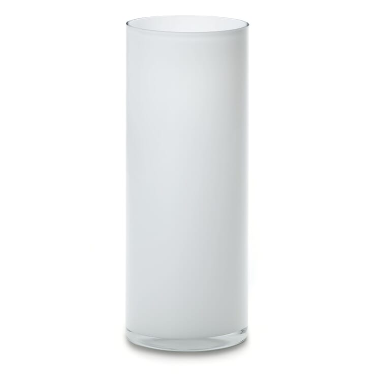 Floor vase resin crystal cylinder opal white