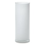 Vase de sol en résine cristalline Cylindre blanc opalin