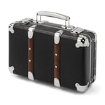 Black cardboard case with wooden strips Black W 30 x H 20 x D 11.5 cm