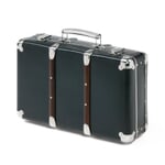 Black Cardboard Suitcases with Wooden Slats Black Small