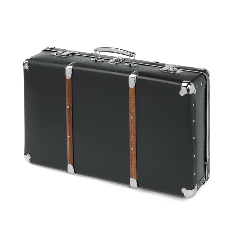 Black cardboard case with wooden strips, Black