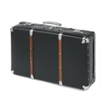 Valise en carton noir avec baguettes en bois Noir L 55 x H 33 x P 16 cm